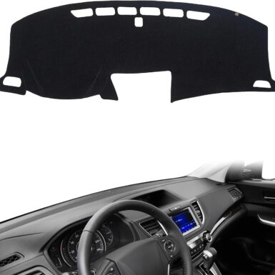 AUQDD Dashboard Cover Mat Fit for 2012 2013 2014 2015 2016 Ho-nda CR-V, Black Flannel Dash Mat, Anti-Glare, Anti-Reflection, No Peculiar Smell - Fits Vehicle Without HUD Models