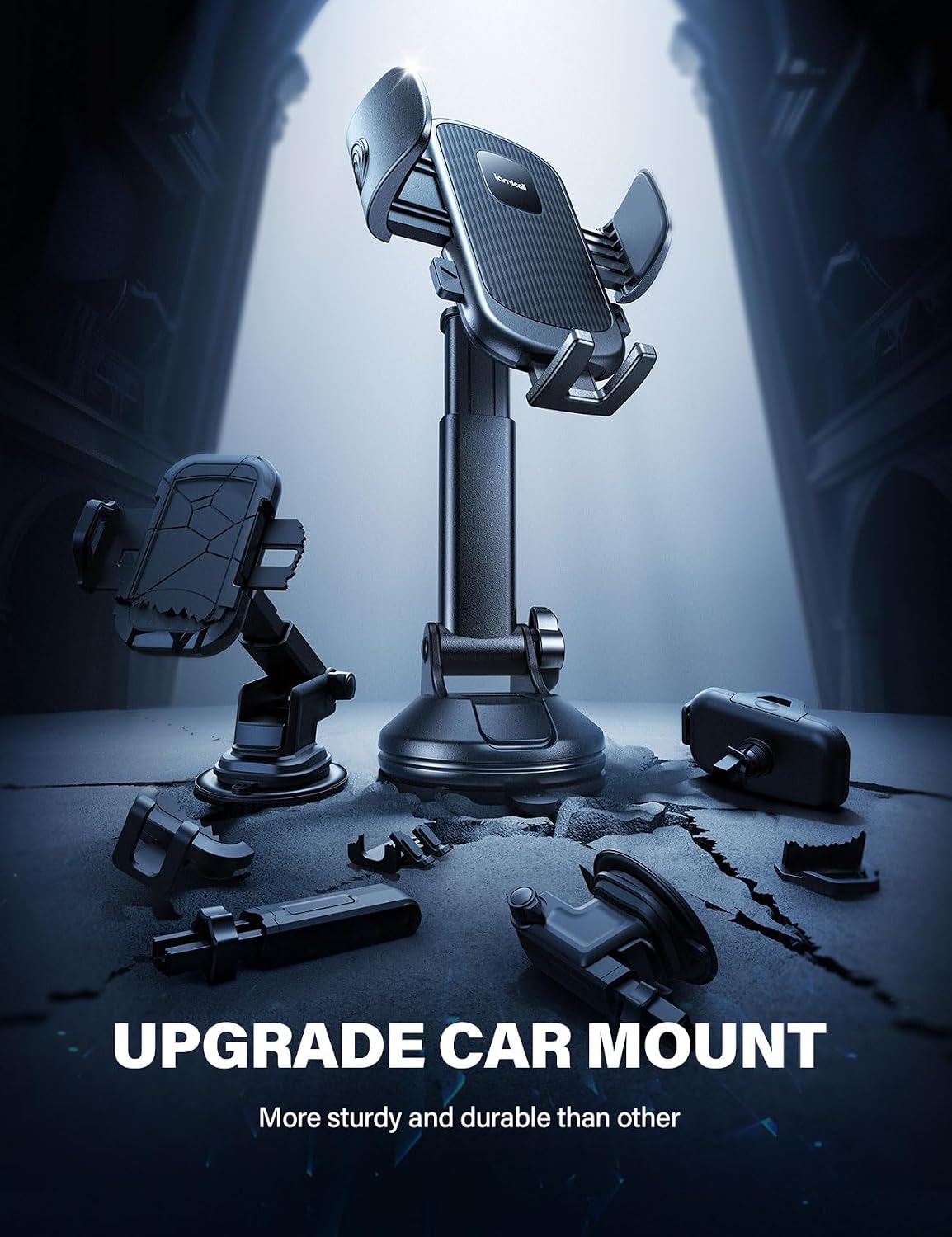 Lamicall Car Phone Holder Military-Grade Suction Cup Dashboard Windshield - Image 6